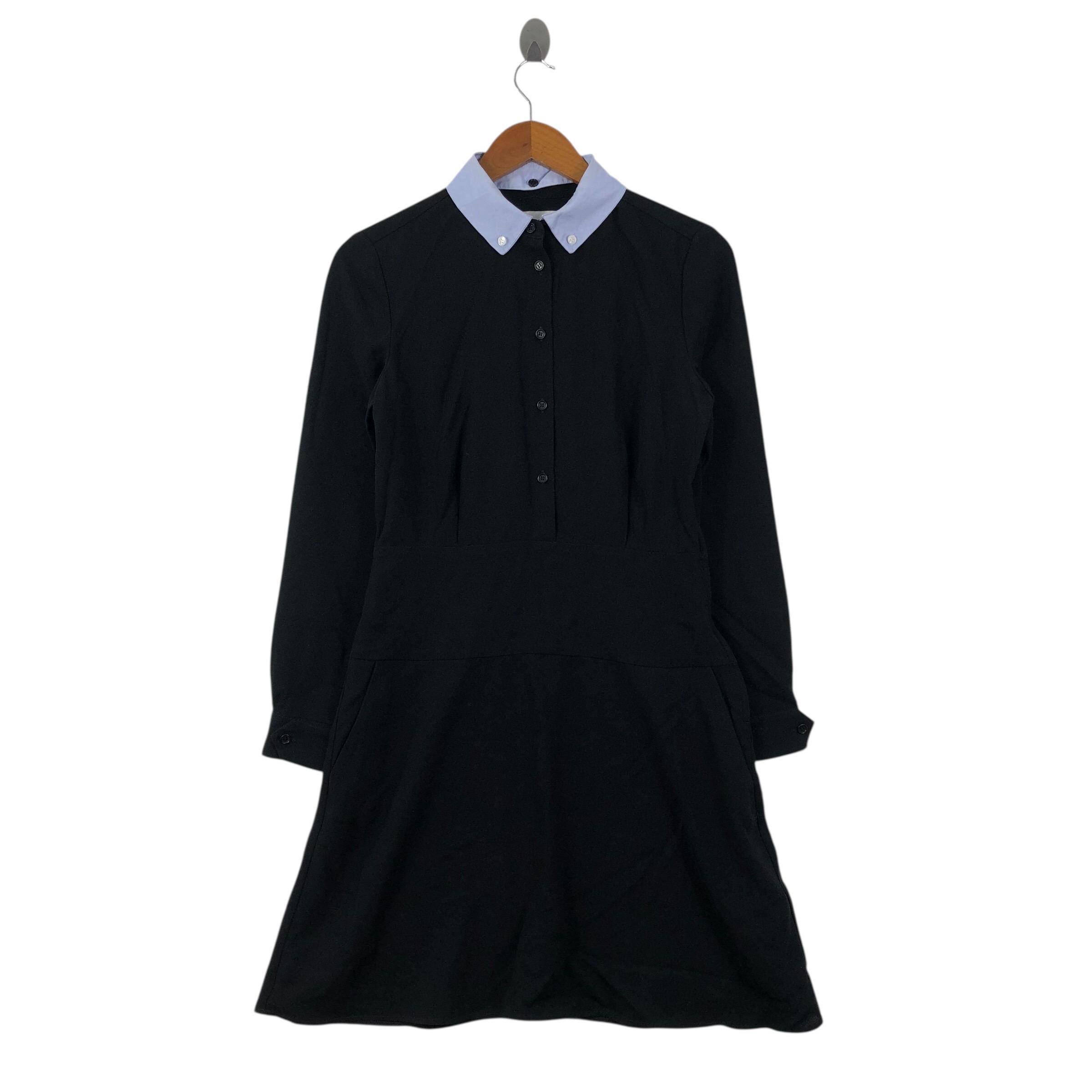 coach black dress Boden Women's Catherine Button Linen Dress in Black main image 0