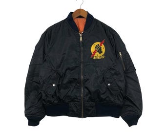 Vintage 80s Military MA-1 Bomber Jacket Dept of the Army USA