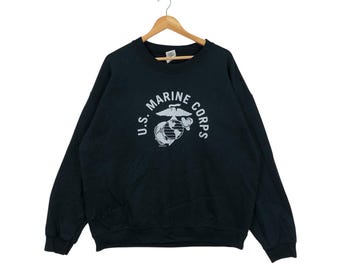 Felpa girocollo vintage del Corpo dei Marines degli Stati Uniti