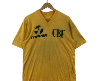 ヴィンテージ 70 年代 トッパー CBF ブラジル T シャツ、ブラジル
