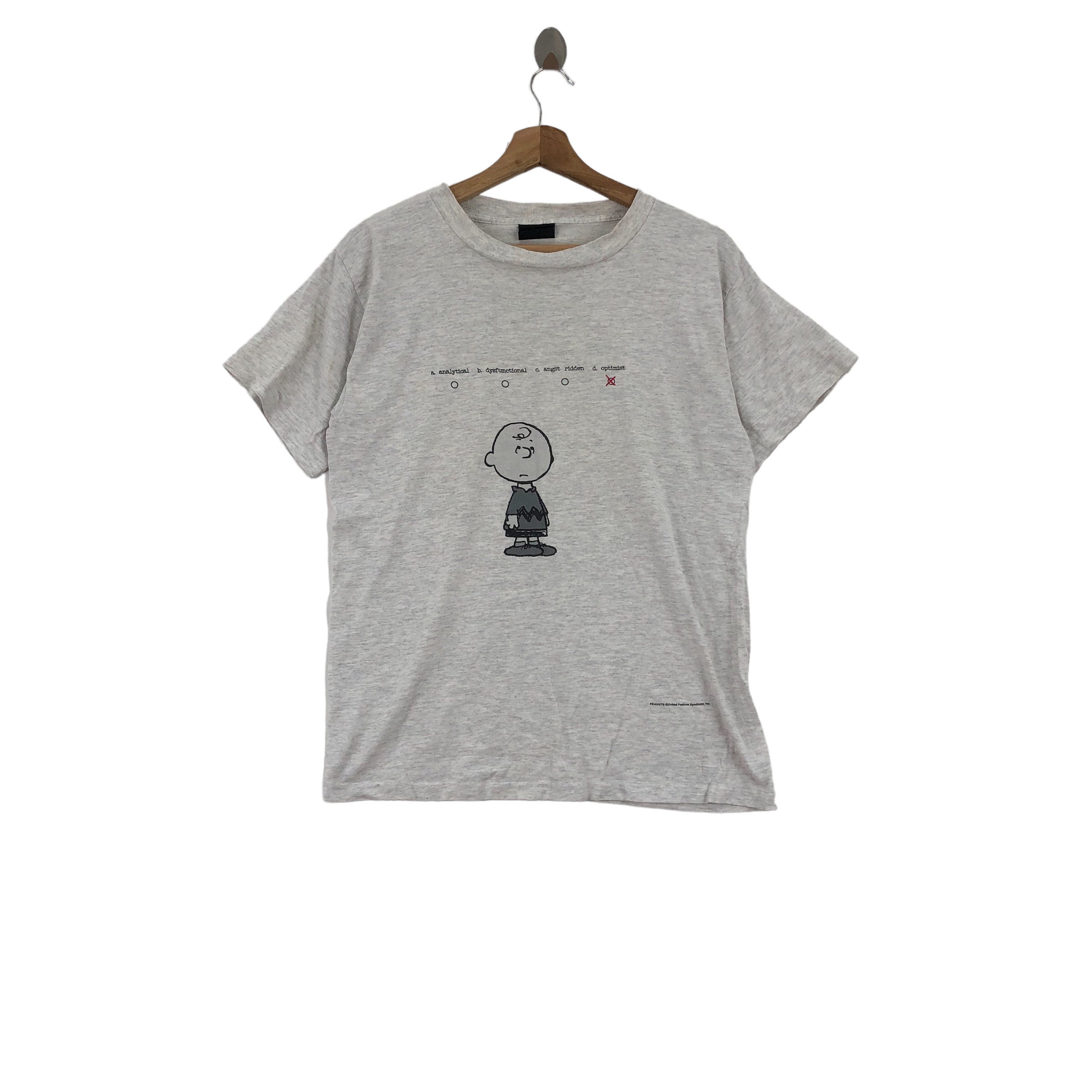 トップス 90s VINTAGE CHANGES SNOOPY CHARLIE BROWN 90s Changes Made In USA Vintage Peanuts Snoopy T-Shirt