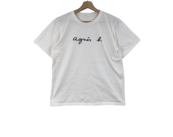 Designer AGNES B Paris HOMME Signature Logo T-shirt - Etsy
