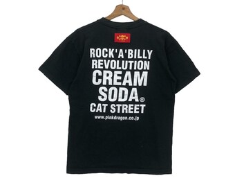Japanese Brand CREAM SODA JAPAN Cat Street T-shirt - Etsy