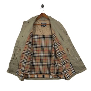 Vintage Luxury Og BURBERRYS LONDON ENGLAND Nova Check Trench Coat