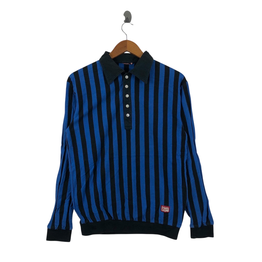 Onitsuka Tiger ストライプシャツ XS Vintage Japanese ONITSUKA TIGER ASICS Longsleeve Polo Shirt - Etsy