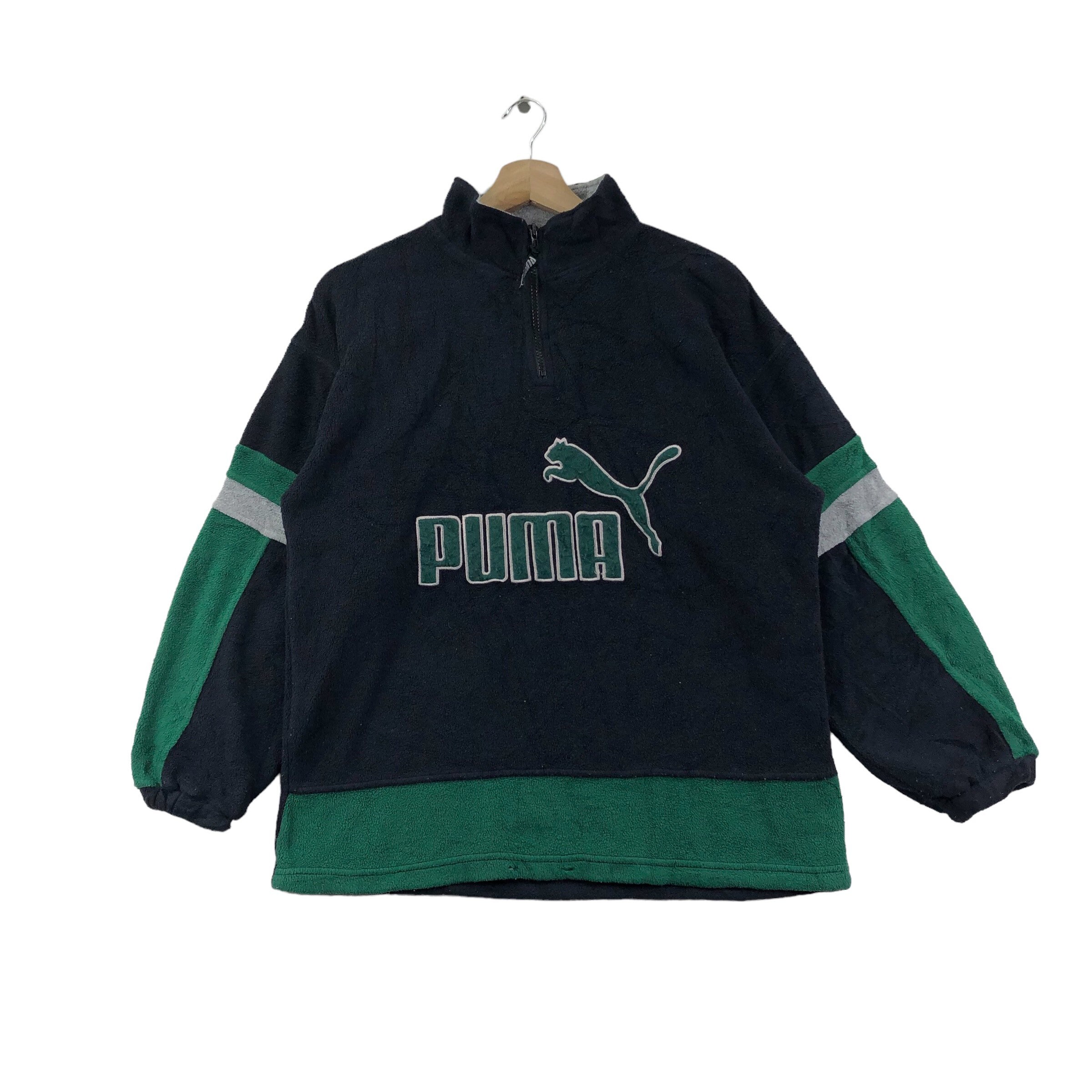 Vintage PUMA JUMP SPORTSWEAR Half Zipper Deep Pile Fleece Etsy