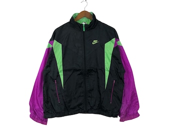 Vintage 90s NIKE SWOOSH SPORTSWEAR Multicolor Light Jacket - Etsy