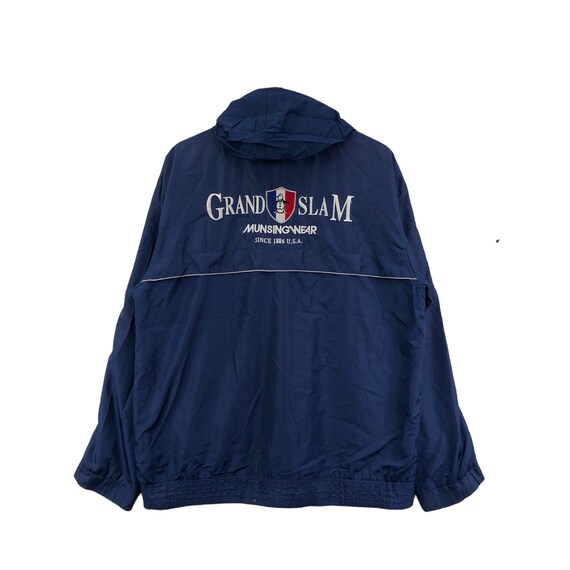 Munsingwear ネイビー ジャケット Vintage MUNSINGWEAR GRANDSLAM USA Light Windbreaker Jacket
