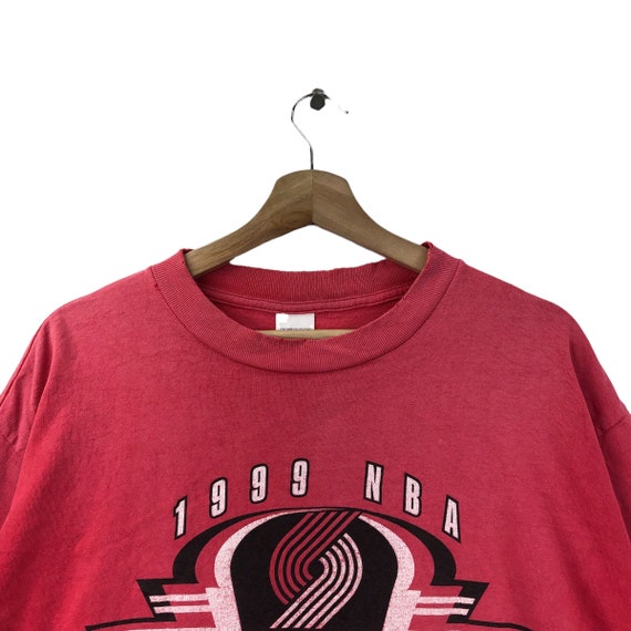 Vintage 1999 NBA PORTLAND BLAZERS Campeon de la Division Pacifico Distressed Tee Etsy Espana