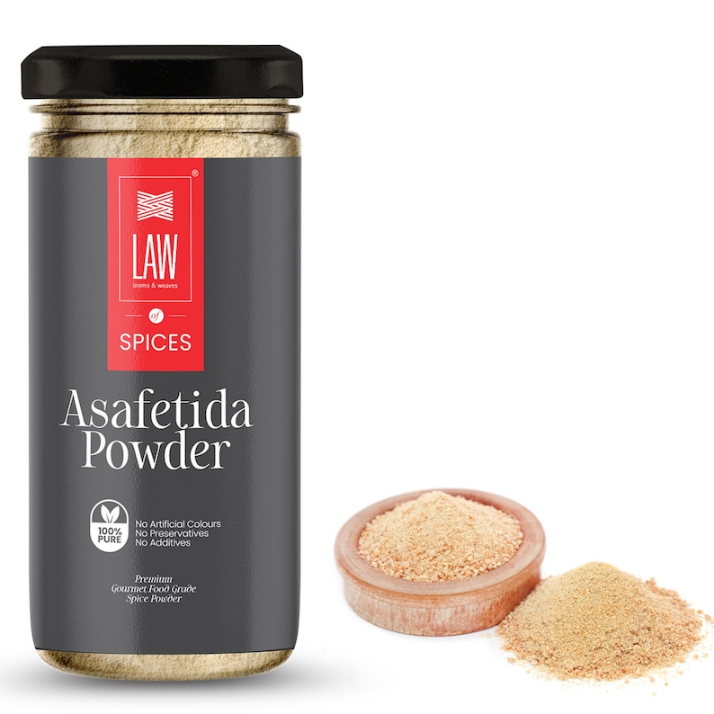 ASAFOETIDA POWDER, Premium Asafoetida, Quality Asafoetida, Organic Asafetida, Superior Handmade 100 Gm Natural Seasoning Asafoetida image 1