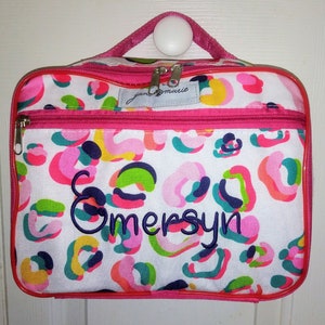 Kids Personalized Monogrammed Lunch Box | Children&#39;s Insulated Lunch Bag | Custom Embroidered lunch Tote | Toddler Lunchbox | Gift for Girls