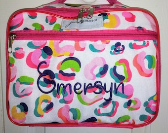 Personalized Kid's Monogrammed Lunch Box | Children's Insulated Lunch Tote | Custom Embroidered | Toddler Snack Bag | Gift for Girls