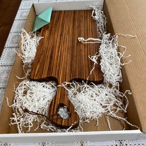 Exotic Wood Serving Charcuterie Meat Cheese Appetizer Board Zebrawood