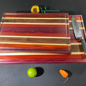 Padauk Cutting Board With Curves — STS Kraftworks Cutting Boards