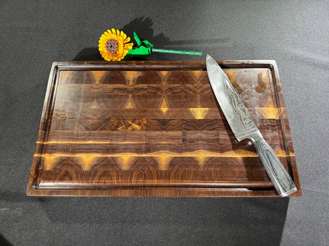 Walnut End Grain Cutting Chopping Butcher Board Special Sapwood Pattern