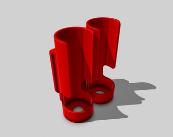 Clip para cinturón para recipiente de humo - Doble - Diseño 3D