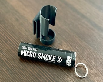 Diseño 3D con clip para cinturón abierto de recipiente de humo