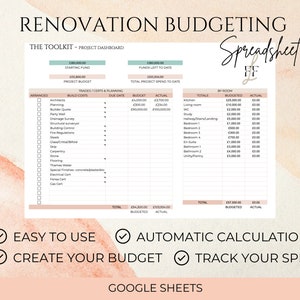 Home Renovation Budget Spreadsheet Build project Budget image 1