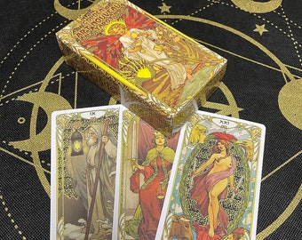 Cartes de Tarot - Golden Art Nouveau Tarot - Jeux classiques - à