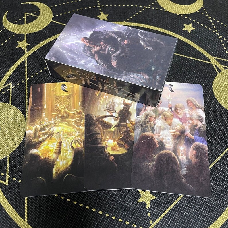 Runic Tarot Cards Viking Tarot Reading Deck for Beginners Etsy