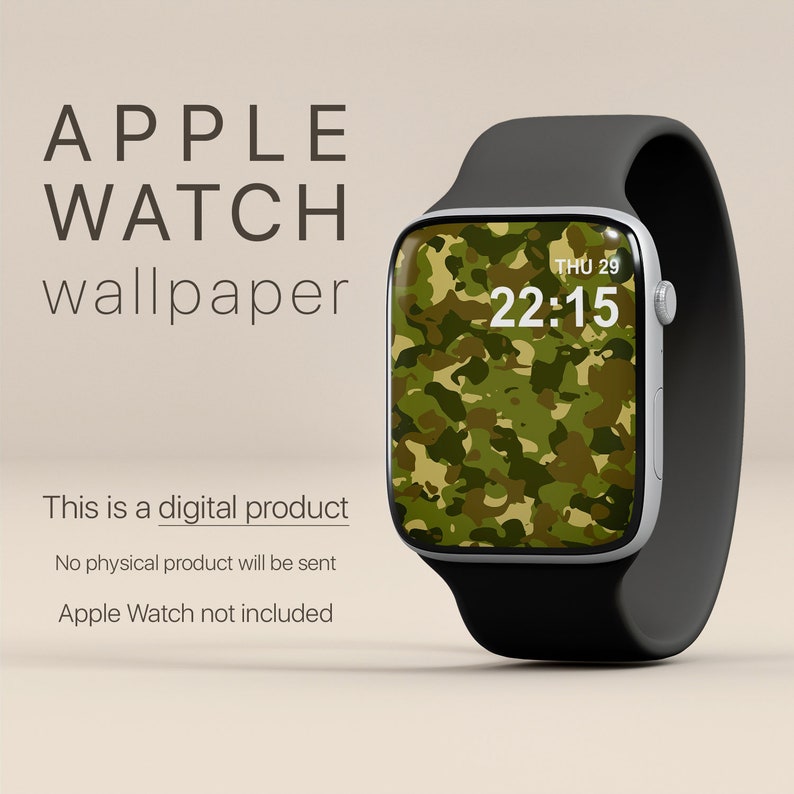 Camo Print Apple Watch Wallpaper for Your Apple Watch Face Etsy
