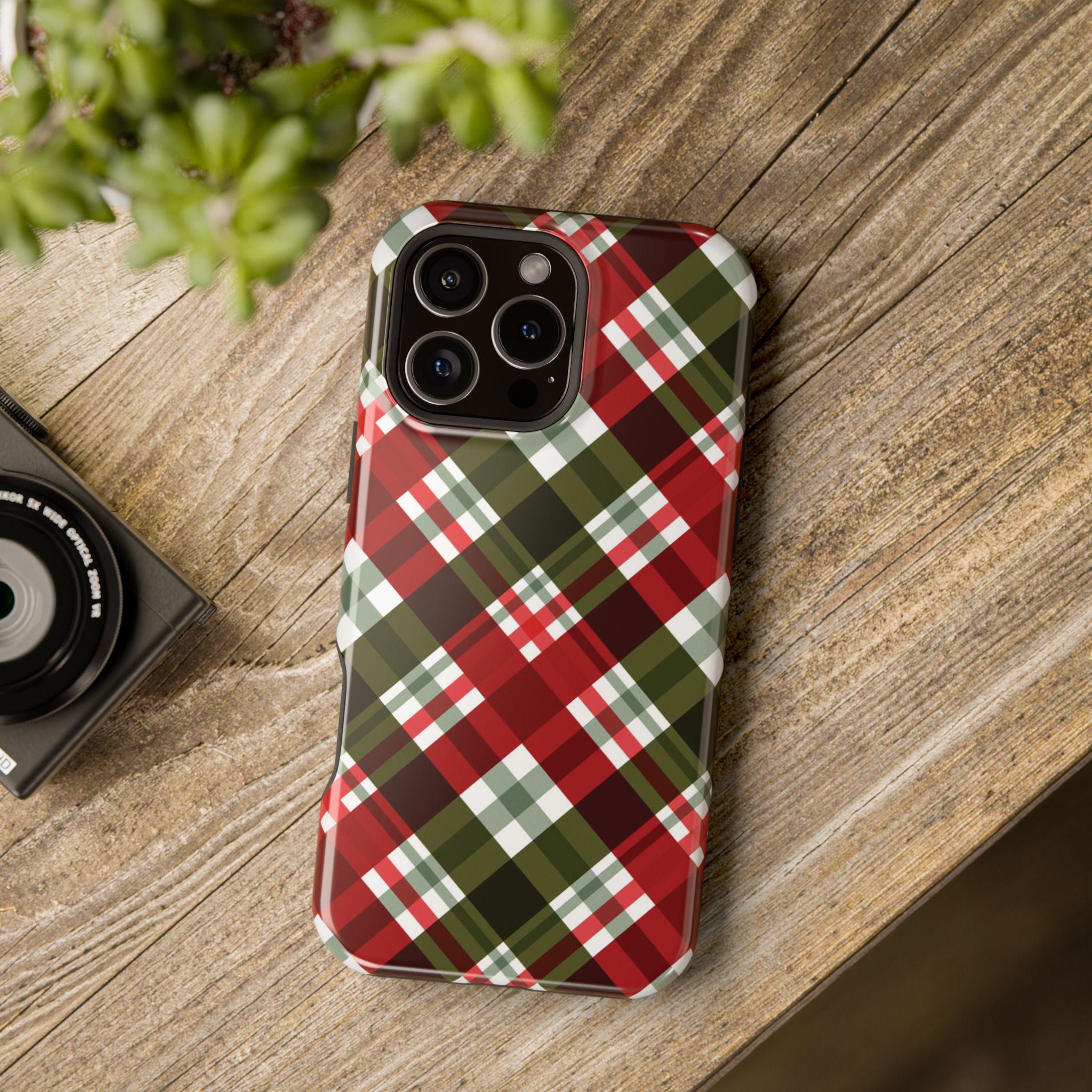 Case iPhone Pattern Plaid Tartan Stewart Royal ケース 16e iPhone Tartan Holiday | Space Blanc iPhoneアクセサリー