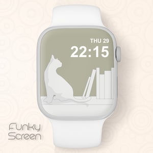 Amante dei gatti Sfondo di Apple Watch Quadrante di Apple Watch per mamma gatto Sfondo di Smartwatch Papà gatto Download di arte digitale di arte istantanea di Apple Wallpaper