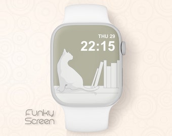 Cat lover Apple Watch Wallpaper Apple Watch Face for cat mom Smartwatch Wallpaper cat dad Apple Wallpaper instant art digital art download