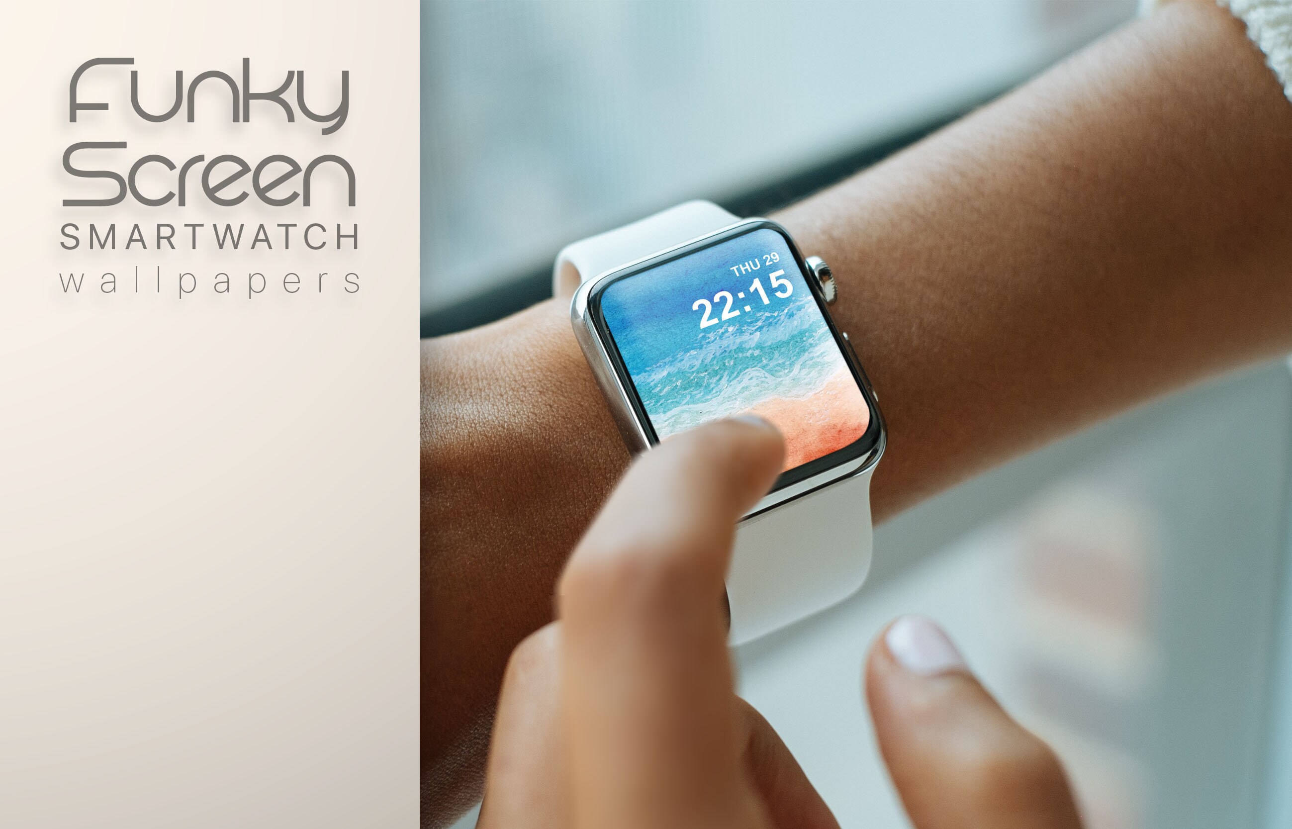 Apple Watch Wallpaper Beach Painting Apple Watch Face Abstract Etsy