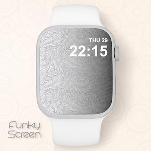 Sfondo Smart Watch, Sfondo orologio grigio, Design quadrante Apple Watch, Schermata di blocco Apple Watch William Morris, Download sfondo estetico