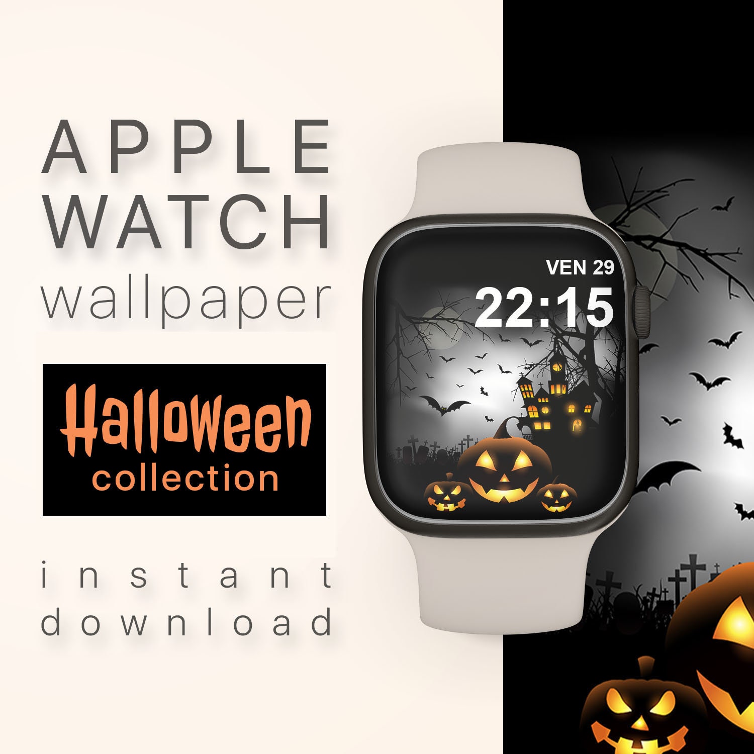 LAACO Halloween Design Sport Bands Compatible with Apple Watch 38mm 40mm 41mm for Women Men Girls, Black Halloween Cat Silicone Wristbands Replacment