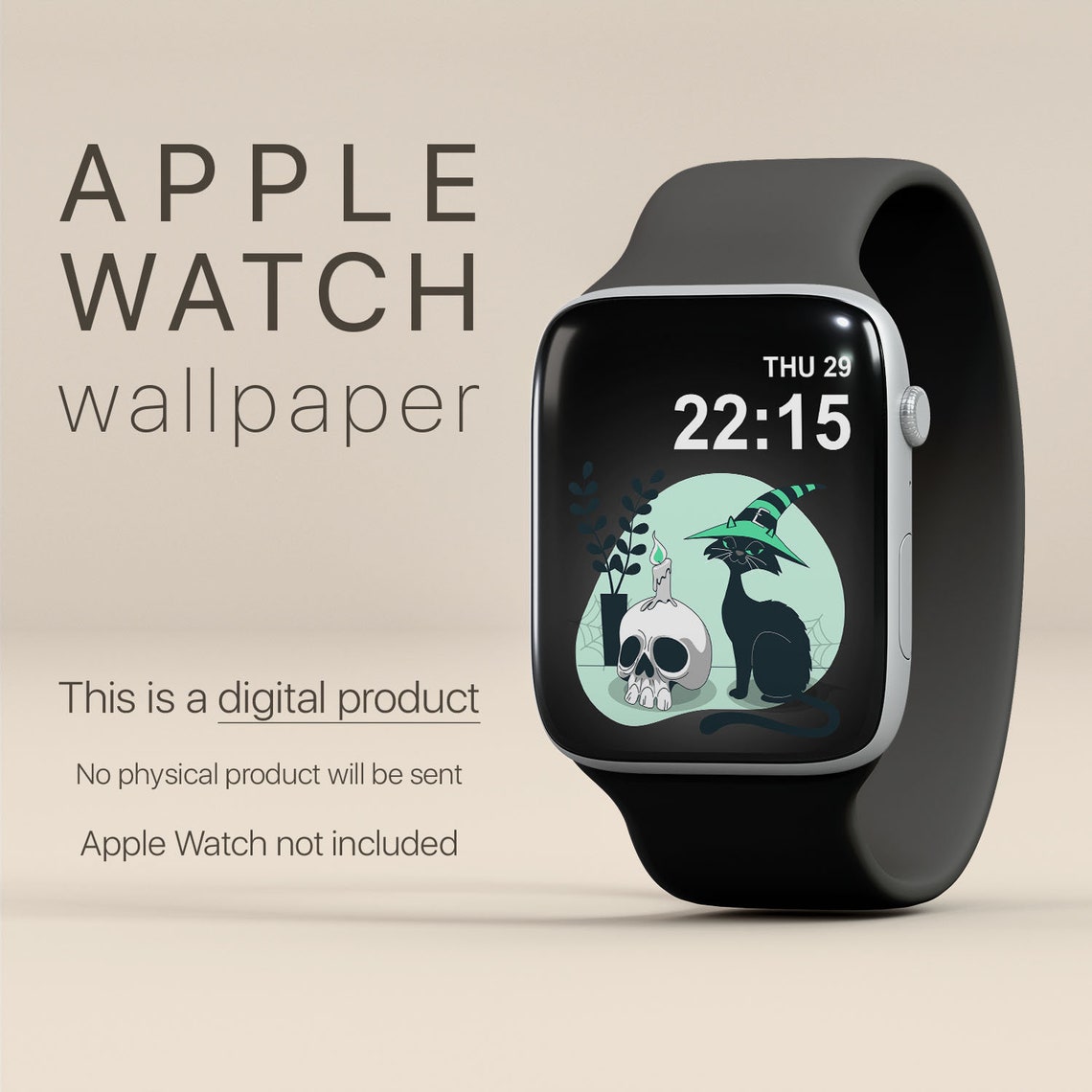 Halloween Apple Watch Wallpaper Skull Apple Watch Face Etsy