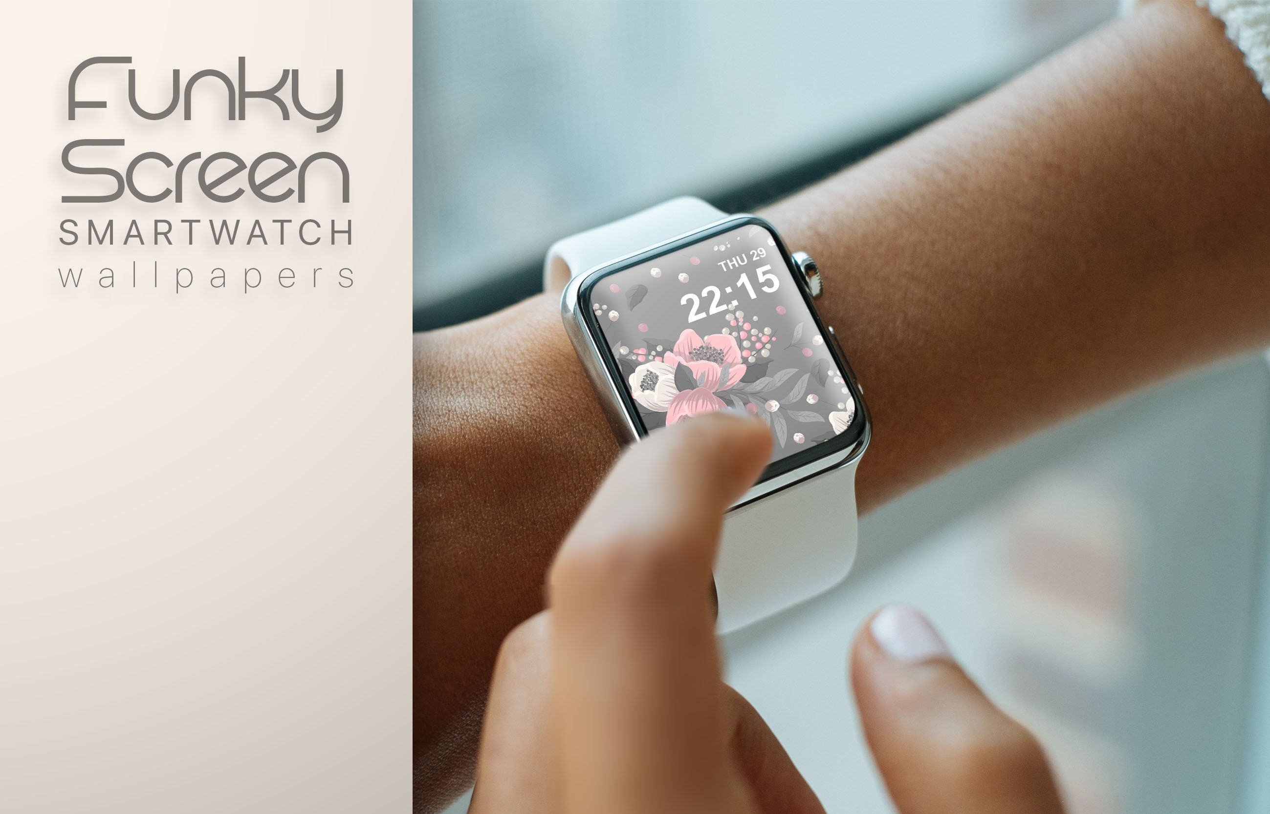 Iwatch Screen Wallpaper Apple Watch Wallpaper Cute Floral Etsy