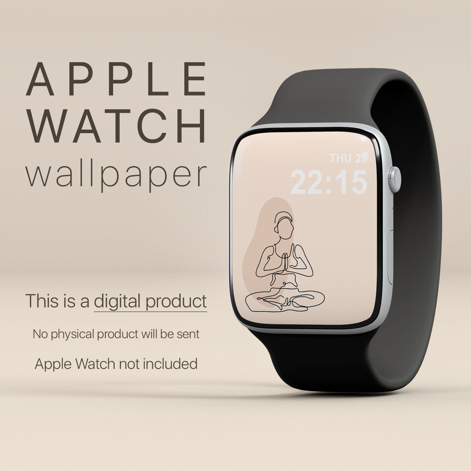 Yoga Apple Watch Face Set of 4 Smartwatch Wallpapers Yoga Gift Etsy