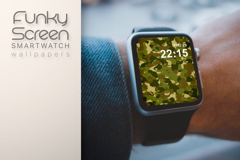 Camo Print Apple Watch Wallpaper for Your Apple Watch Face Etsy