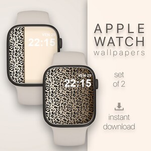 Sfondo con stampa leopardata per Apple Watch. Accessori con stampa animalier per Apple Watch. Apple Watch con ghepardo. Quadrante per Apple Watch con design rosa leopardato.