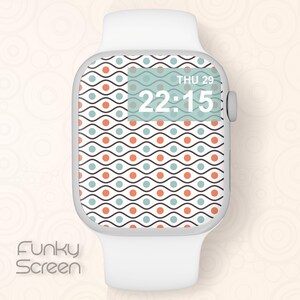 Apple Watch Retro Wallpaper: Skandinavische Volkskunst (Digital Download)