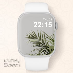 Sfondo dello schermo Boho Watch, quadrante estivo Apple Watch, sfondo Apple Watch per amanti delle piante da appartamento, download dell'immagine digitale della schermata iniziale di Apple Watch