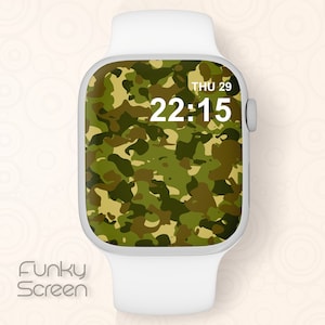 Sfondo con stampa mimetica per Apple Watch per il quadrante del tuo Apple Watch. Stampa militare. Download immediato. Sfondo per Smartwatch. Sfondo per iWatch.