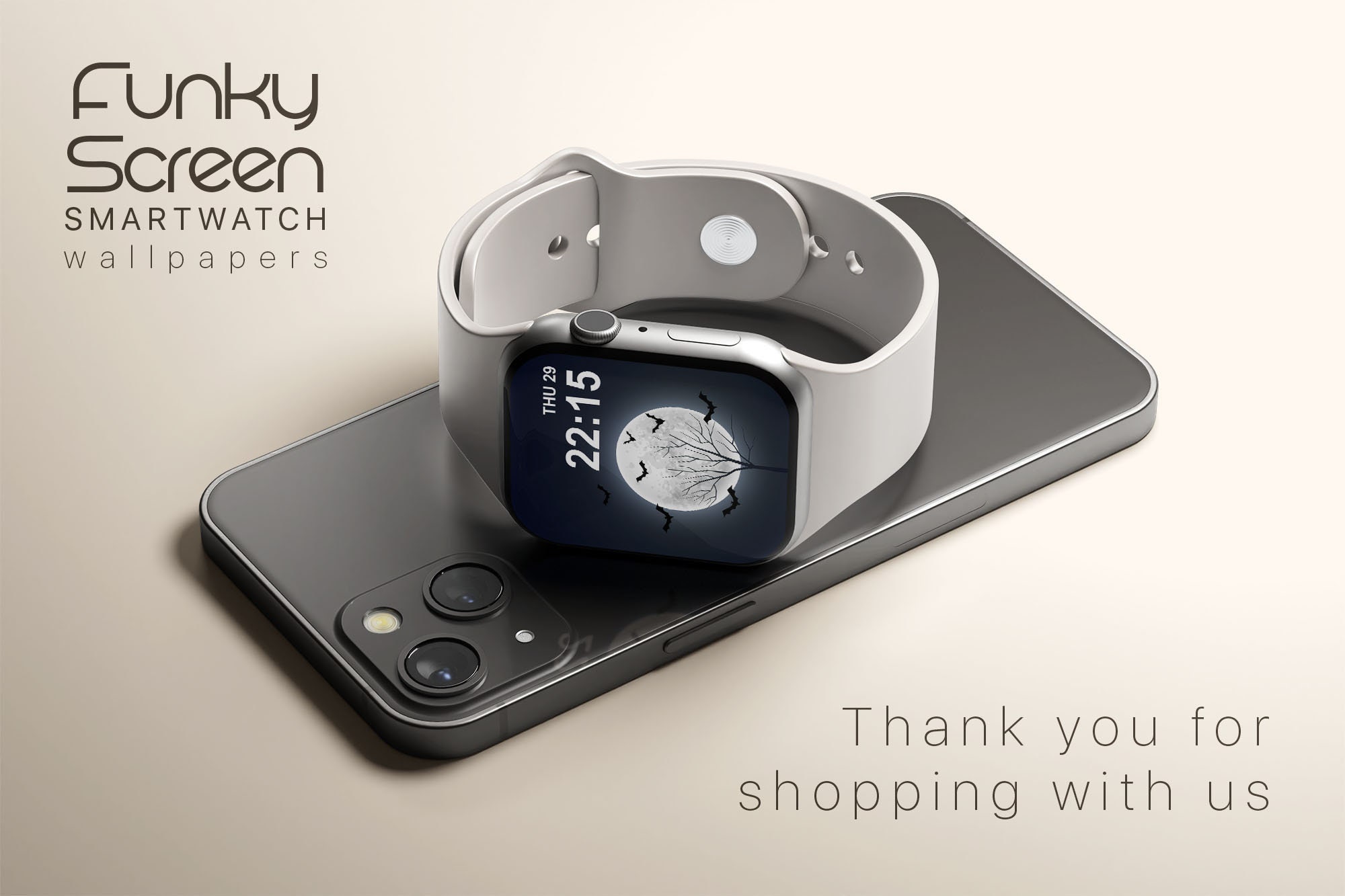 Apple Watch Wallpaper Halloween Apple Watch Face Full Moon - Etsy