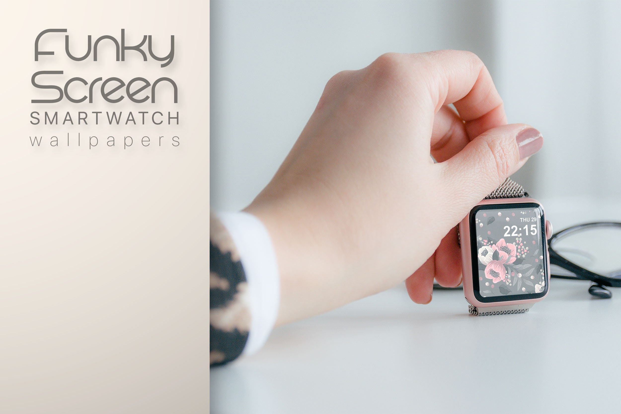 Iwatch Screen Wallpaper Apple Watch Wallpaper Cute Floral Etsy