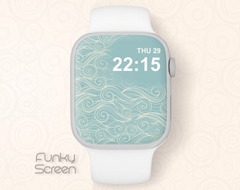 Minimal Apple Watch Face Apple iWatch Background line art design Smartwatch Wallpaper Apple Watch Wallpaper swirls Apple Watch file download