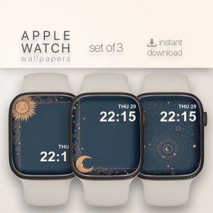 Sun and moon Apple Watch Wallpaper, Celestial Apple Watch Face, Tarot watch Wallpaper, Esoteric iWatch face, Mystic watch face file download