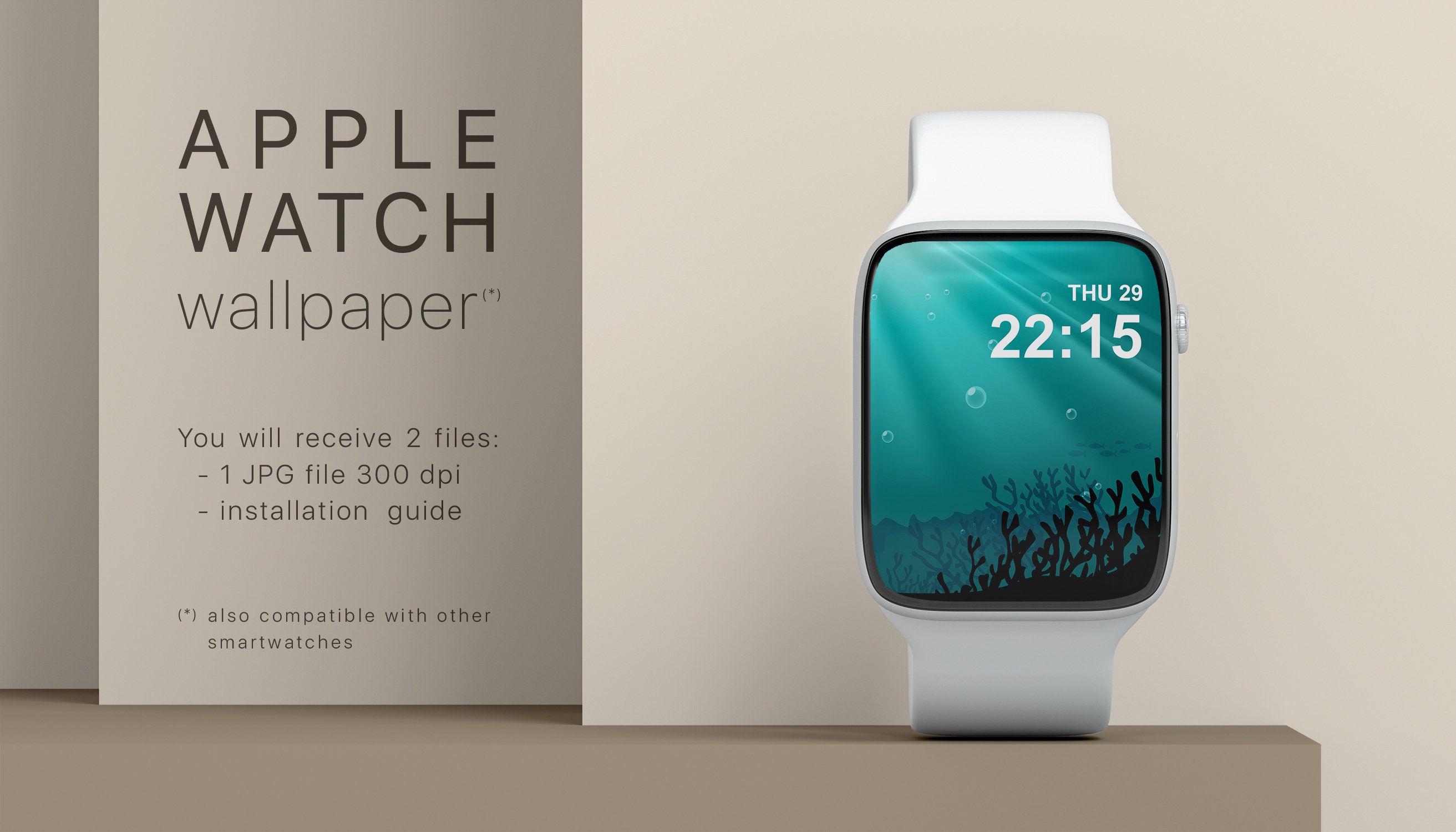 Underwater Apple Watch Wallpaper Teal Water Apple Watch Face Etsy