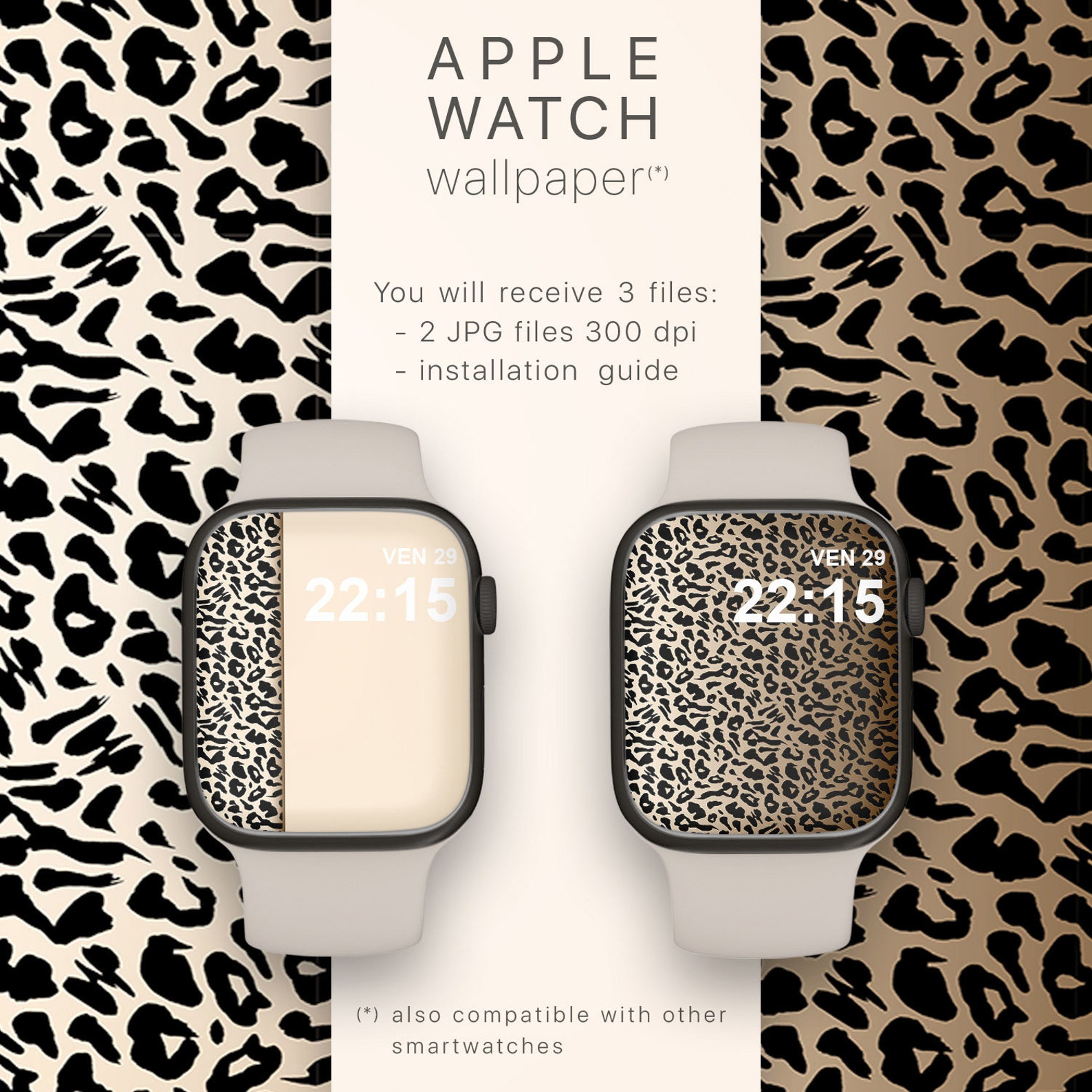 Leopard Print Apple Watch Wallpaper Animal Print Apple Watch