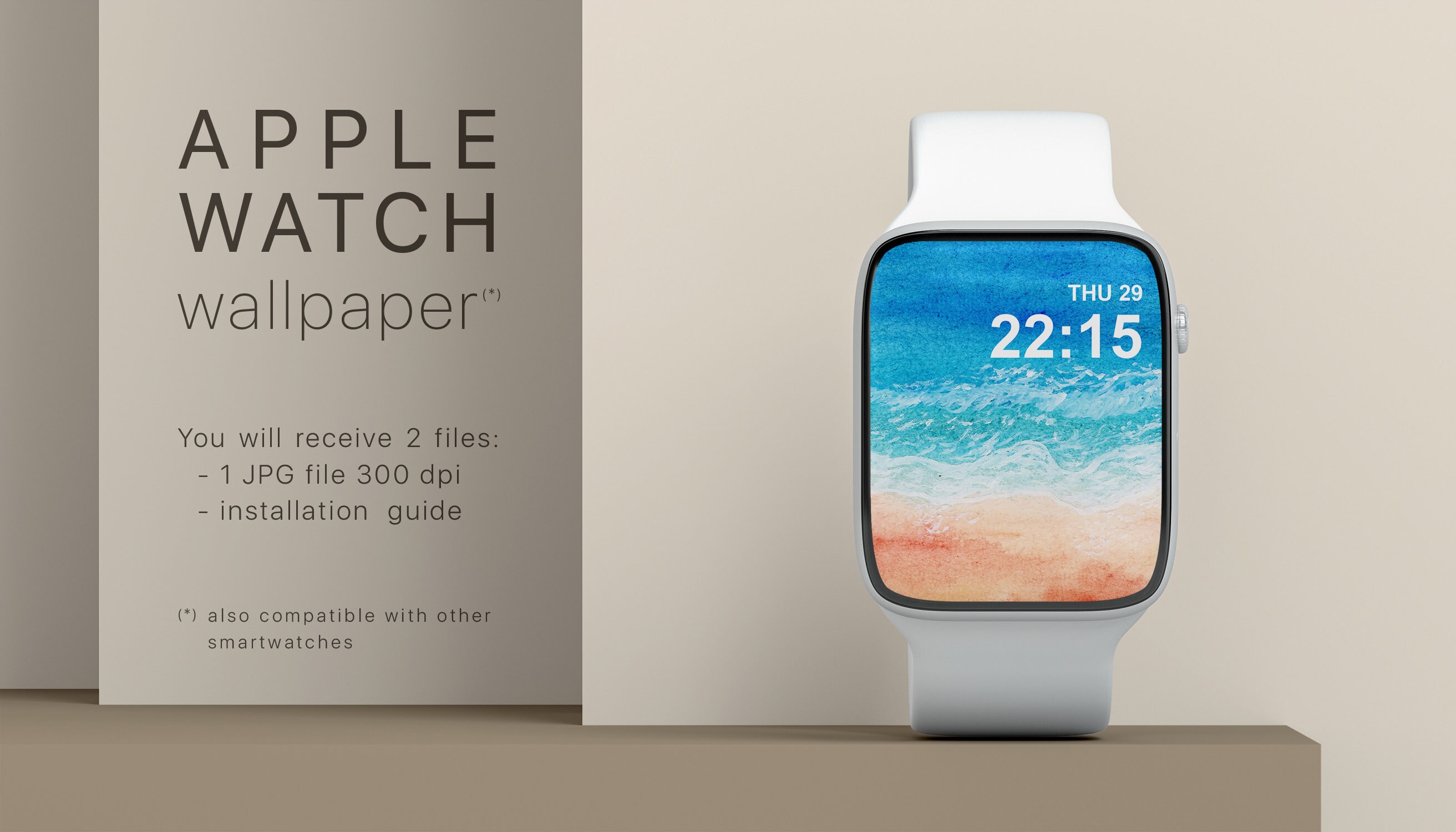 Apple Watch Wallpaper Beach Painting Apple Watch Face Abstract