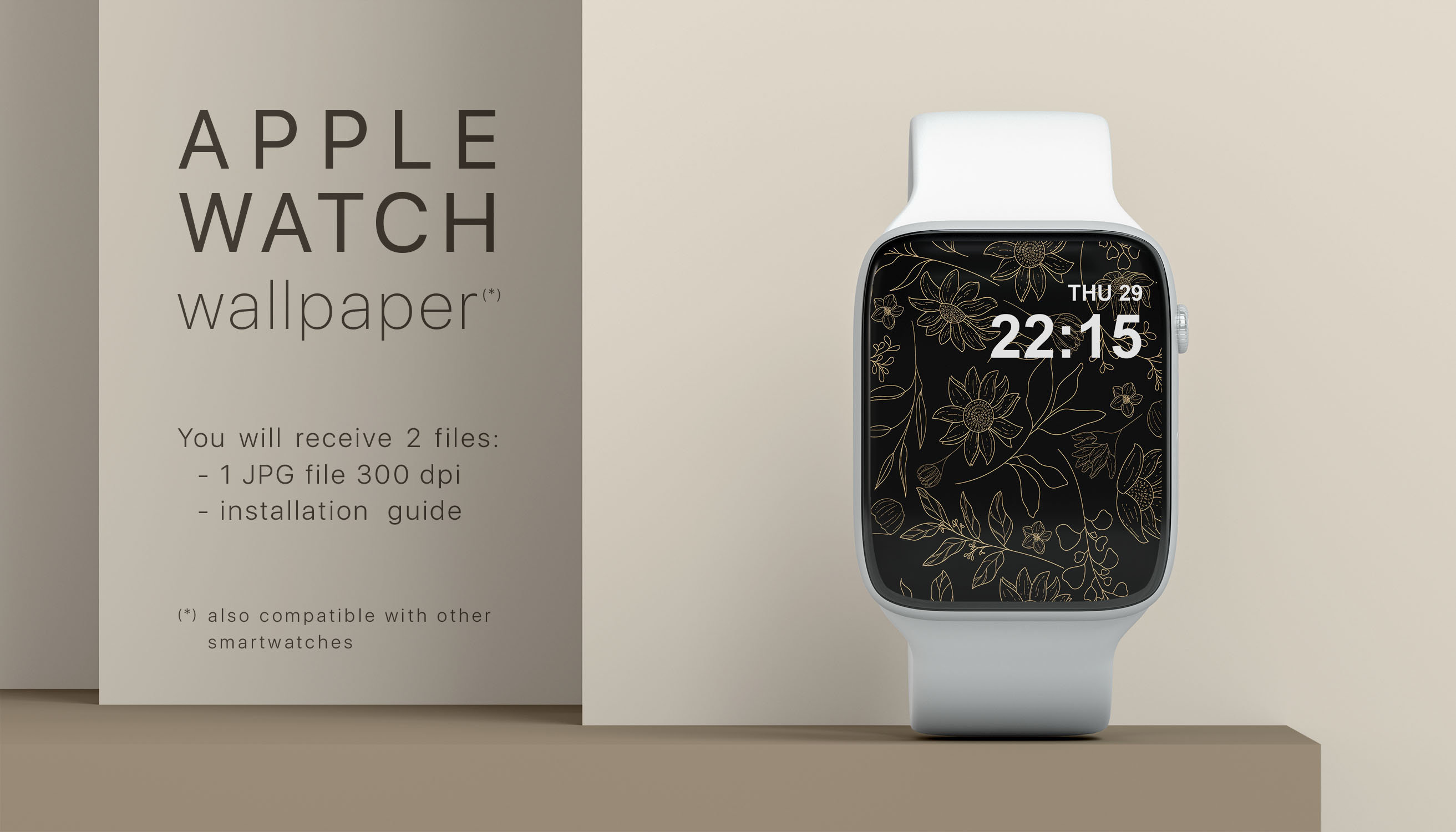 Aesthetic Apple Watch Wallpaper Smartwatch Background Digital - Etsy
