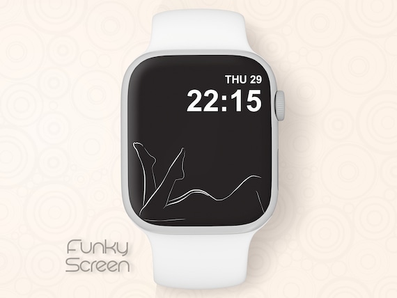 Apple Watch Face Black Wallpaper Woman Line Art Minimal Apple Watch Wallpaper Black Smartwatch Background Nude Body Artwork Digital Download Etsy Australia