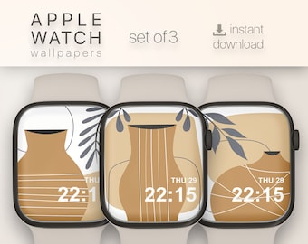 Apple Watch Face, Smartwatch Aesthetic Wallpapers, iWatch background Download, Apple watch Screen Saver, Ceramic vases Apple watch wallpaper