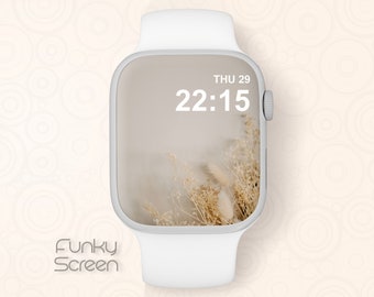 Flores secas Apple Watch Face, Fondo del reloj, Accesorios de Apple Watch, Diseño de Apple Watch, Fondo de pantalla de Smartwatch, Diseño de Apple Watch Face